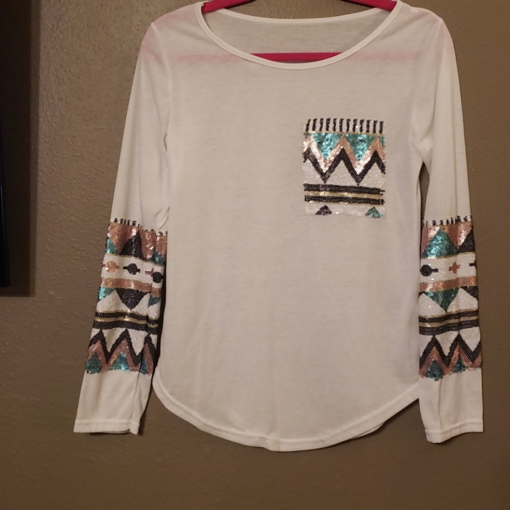 White Aztec top